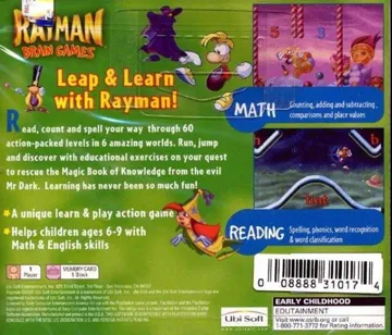 Rayman Brain Games (US) box cover back